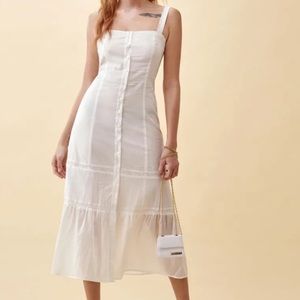 White Reformation Dianne Dress - Size 12
